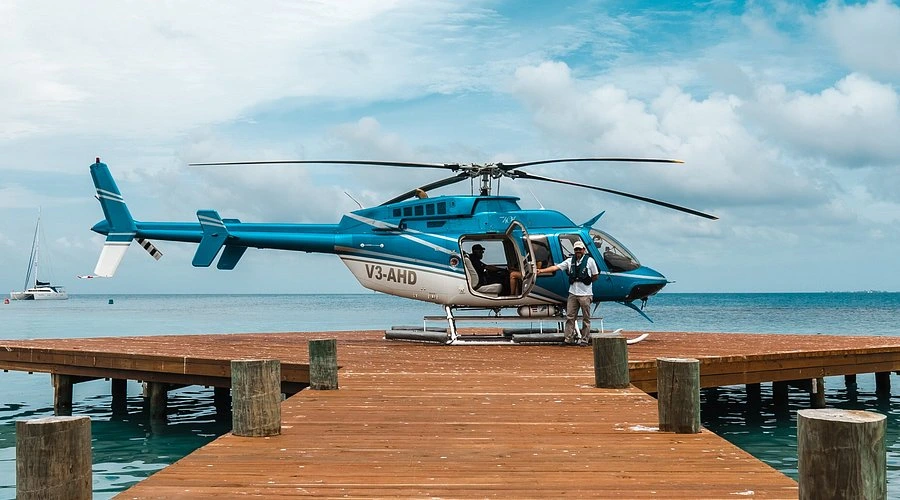Picture of Coastal Takeoff with Helicopter